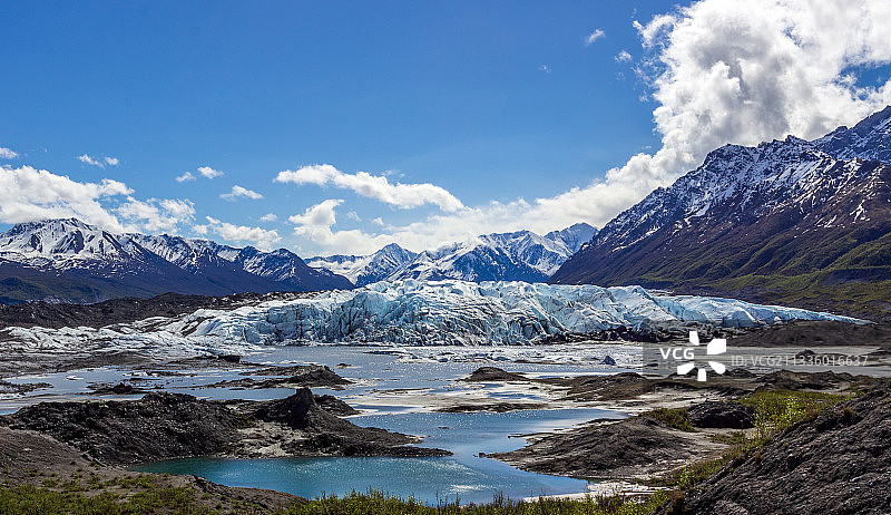 阿拉斯加半岛雪山风光，阿拉斯加州，美国图片素材