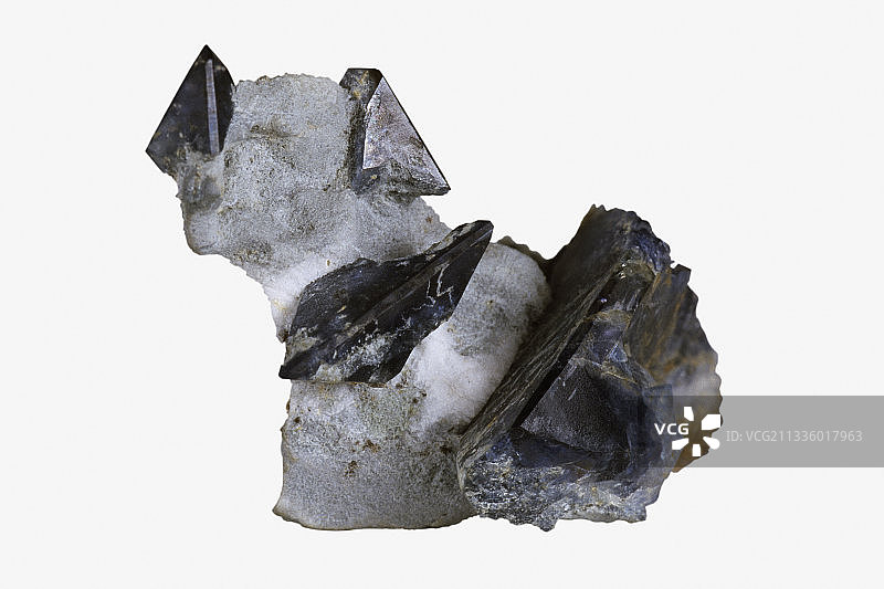 蓝锥矿晶体图片素材