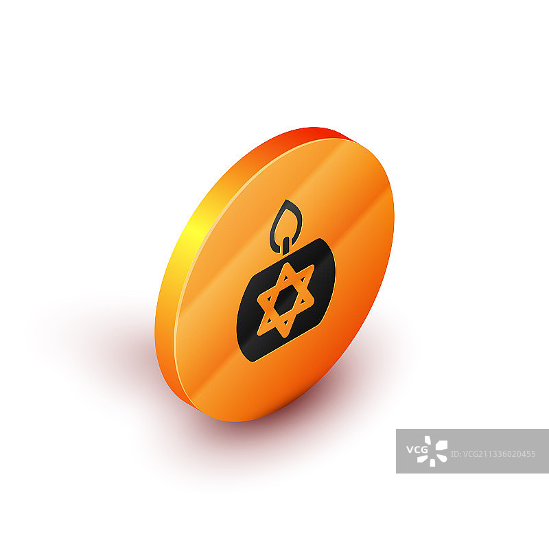 2.5D烛台中燃烧的蜡烛，带星形装饰图片素材