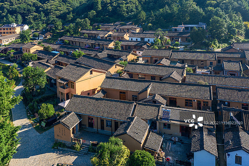河南信阳新县田铺大湾古村落航拍图片素材