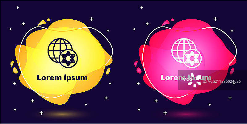 世界地球仪与以色列图标图片素材