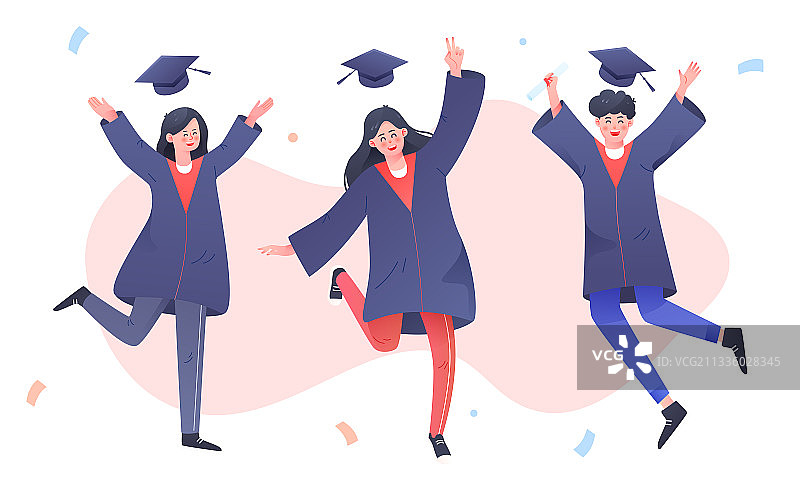 学生毕业生高考填报志愿在线教育矢量插画图片素材