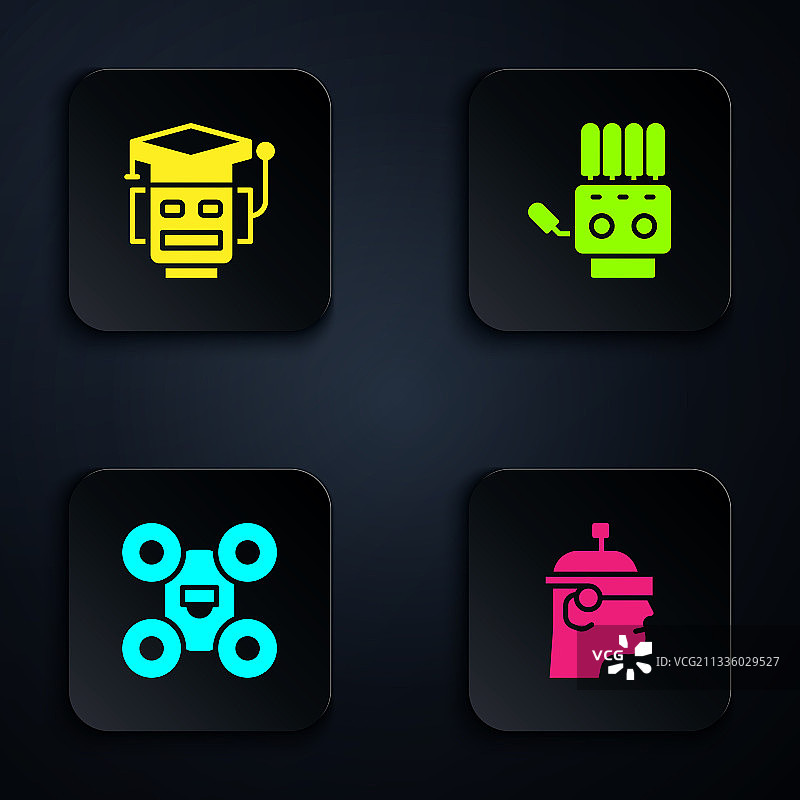 智能眼镜、机器人、无人机和机械图片素材