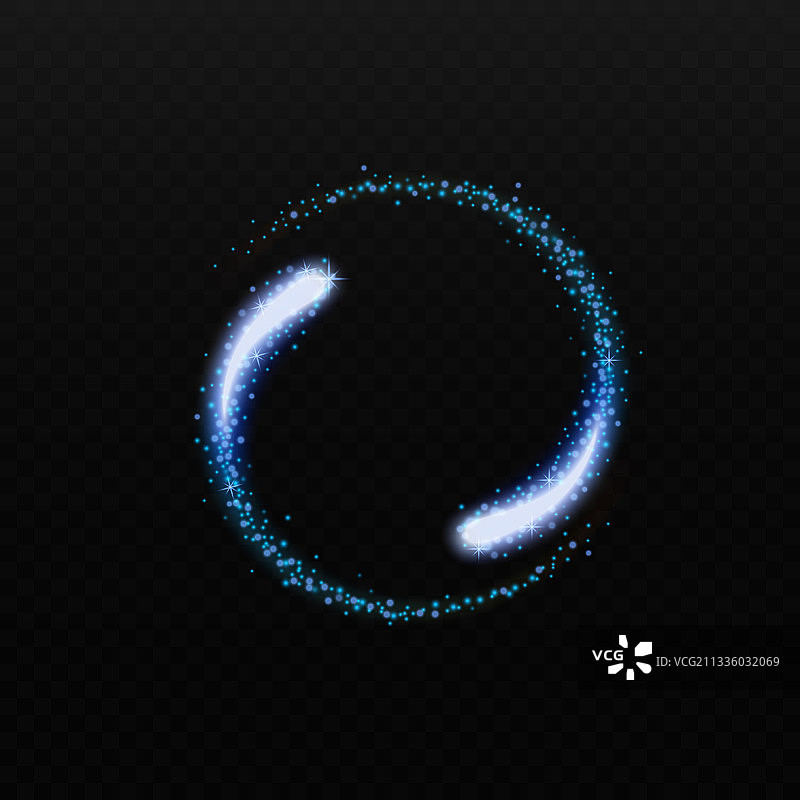 蓝色光晕与闪耀图形图片素材
