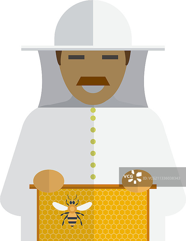 穿西装的养蜂人肖像图片素材