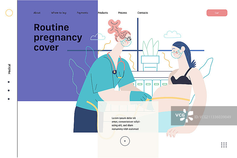 医疗保险模板 - 孕期检查图片素材