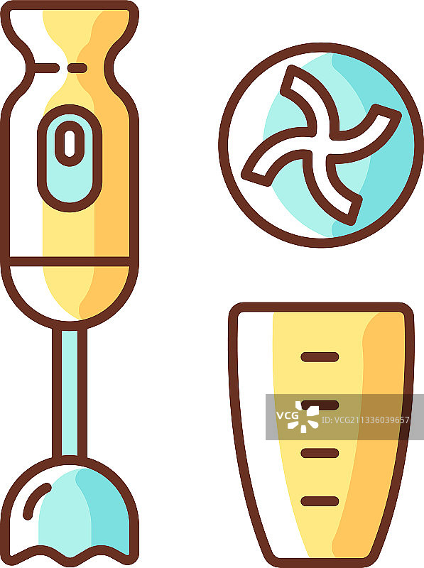 手持搅拌机RGB颜色图标图片素材