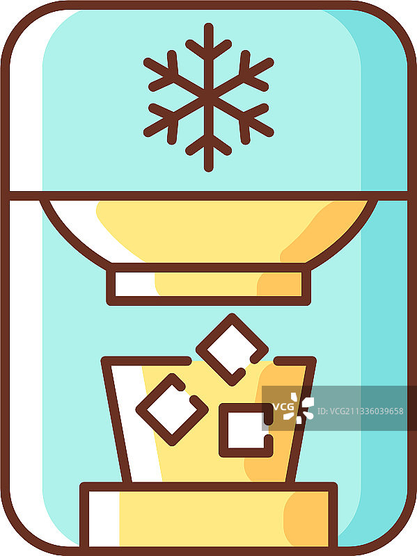 制冰机RGB彩色图标图片素材