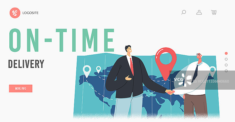 准时交货登录页面模板货物图片素材