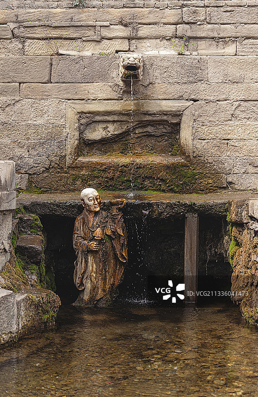 山西太原晋祠难老泉图片素材