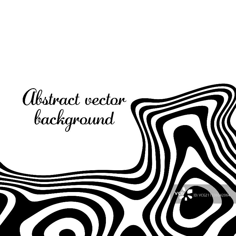 光学艺术波浪抽象设计黑色背景图片素材