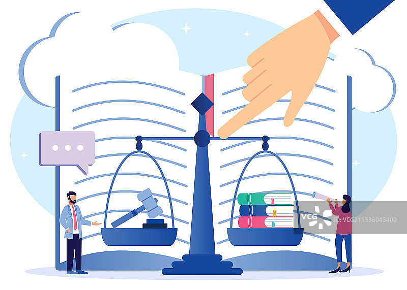 卡通人物法律与公正图片素材