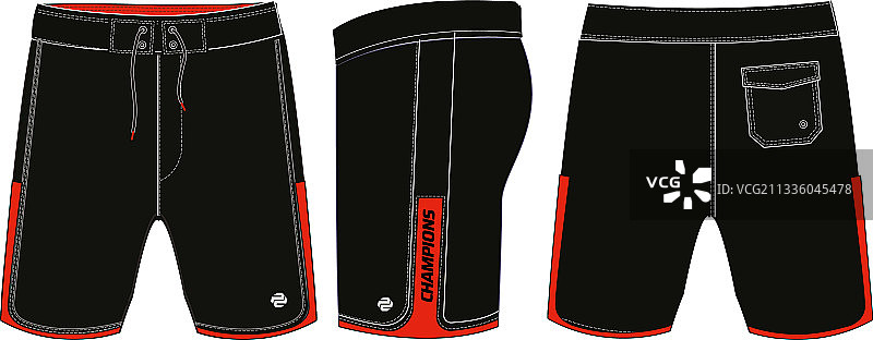 泳裤设计模板：泳裤概念图片素材