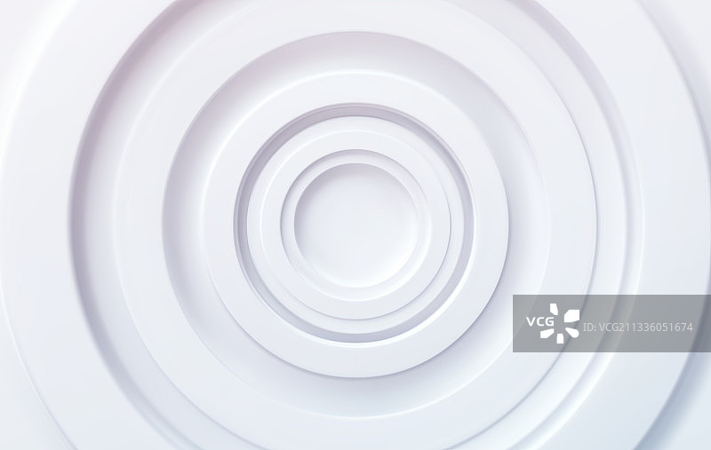 白色立体同心圆现代设计图片素材