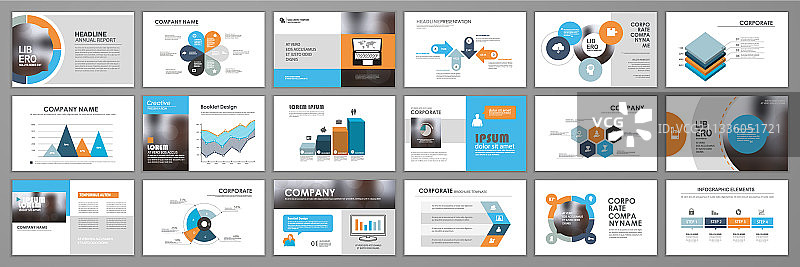 商务演示幻灯片模板图片素材
