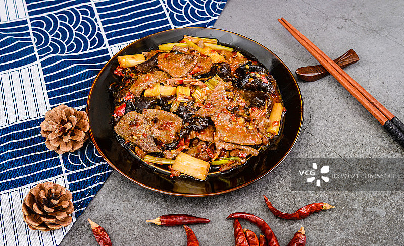 川菜肝腰合炒图片素材