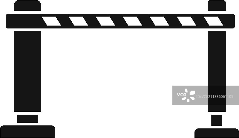 铁路栅栏图标简约风格图片素材