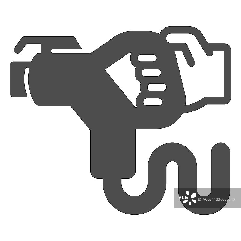 电动汽车充电枪手持实体图标图片素材