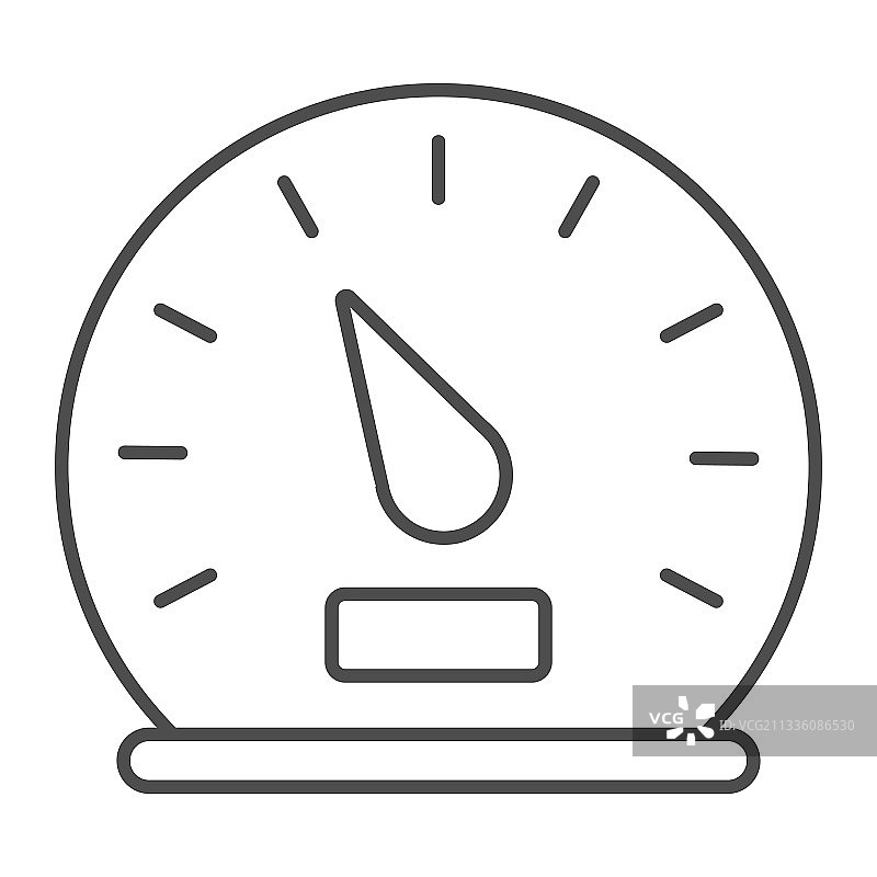 汽车速度表细线图标（汽车零件概念）图片素材