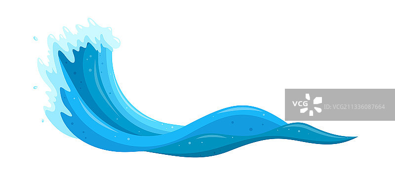 海啸海浪中的海浪波峰图片素材