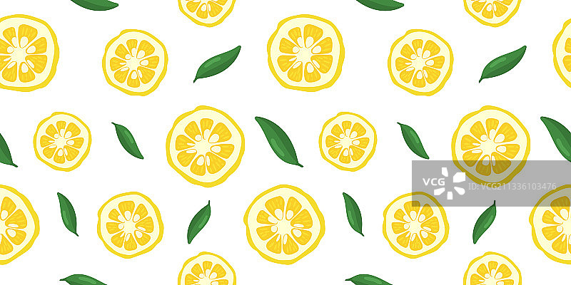 日式柚子柑橘水果无缝图案图片素材