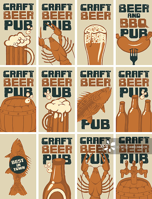 以啤酒为主题的酒吧名片图片素材
