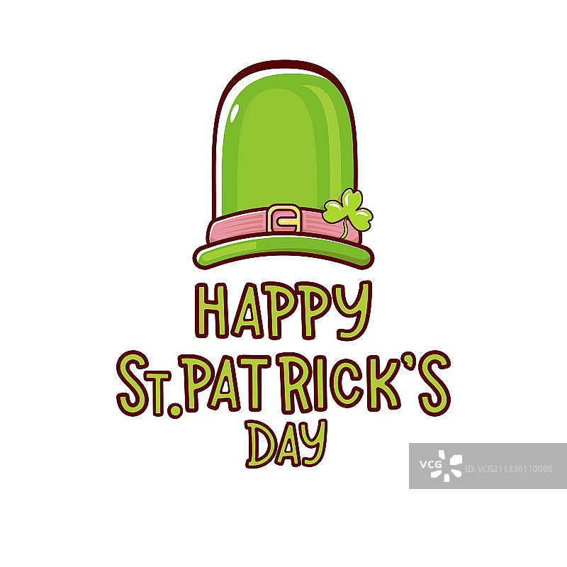 圣帕特里克节爱尔兰小精灵贺卡图片素材