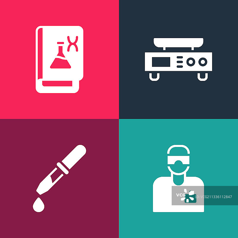 波普艺术实验助理移液器图片素材