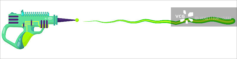 爆能枪发射明亮的光束图片素材