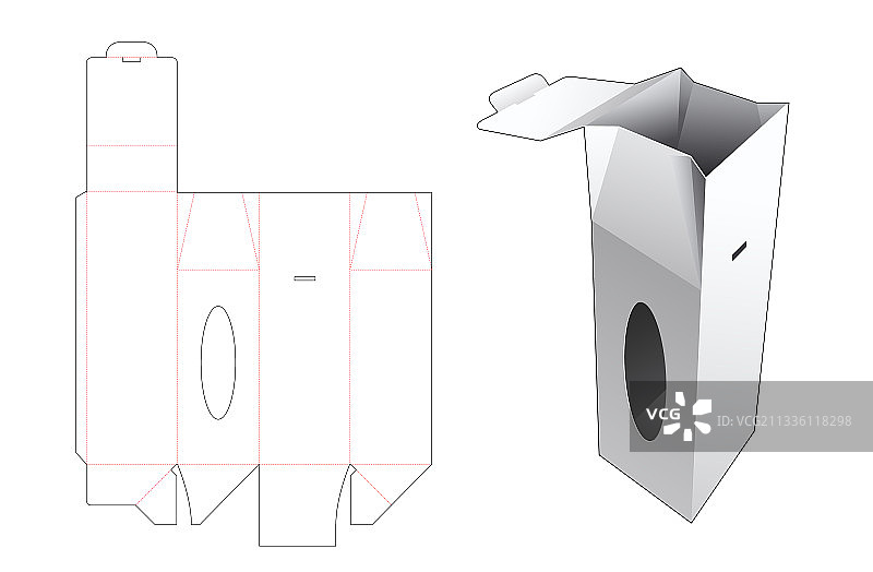 带开窗的纸板高筒零食包装图片素材