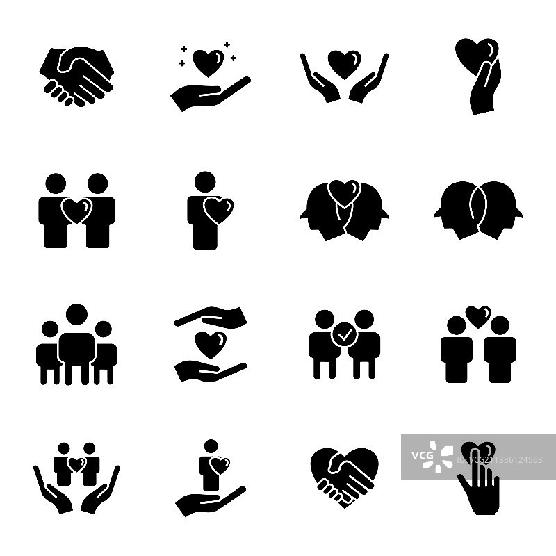 友谊图标集图标图片素材