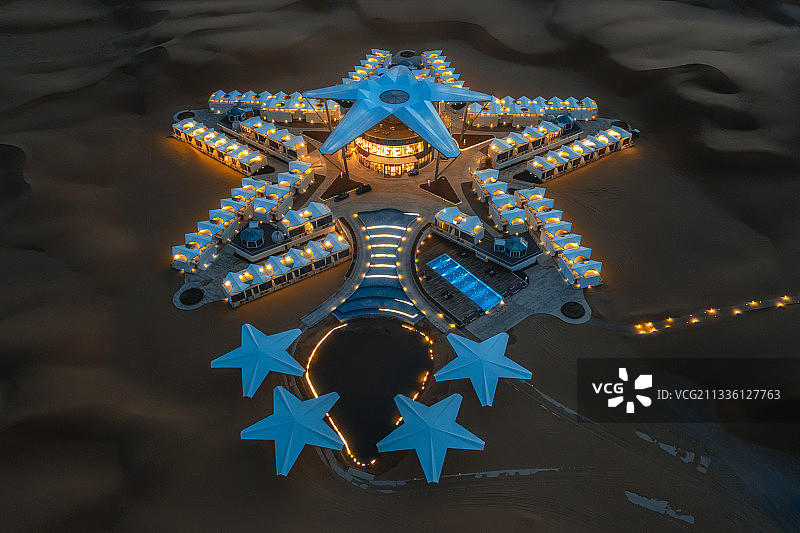中卫沙坡头沙漠星星酒店图片素材
