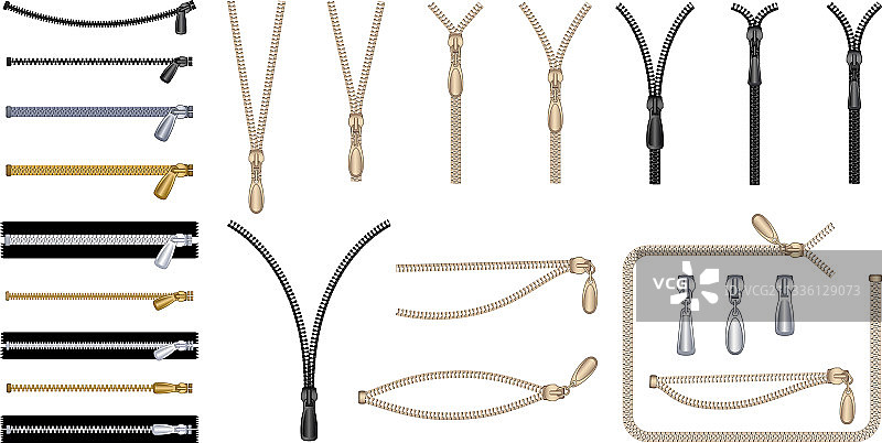 卡通风格拉链图标图片素材