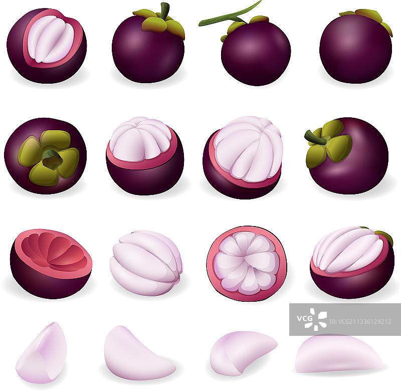 卡通风格山竹图标图片素材