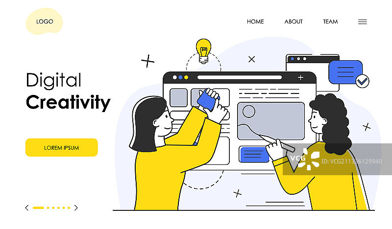 网站和App设计开发概念图片素材