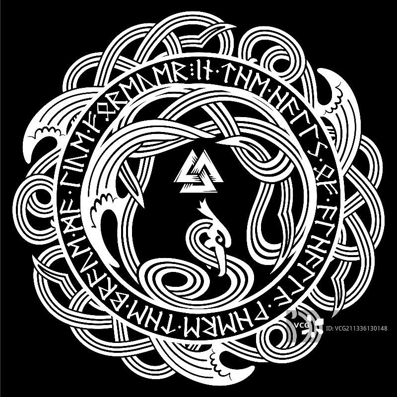 古代凯尔特斯堪的纳维亚图案图片素材