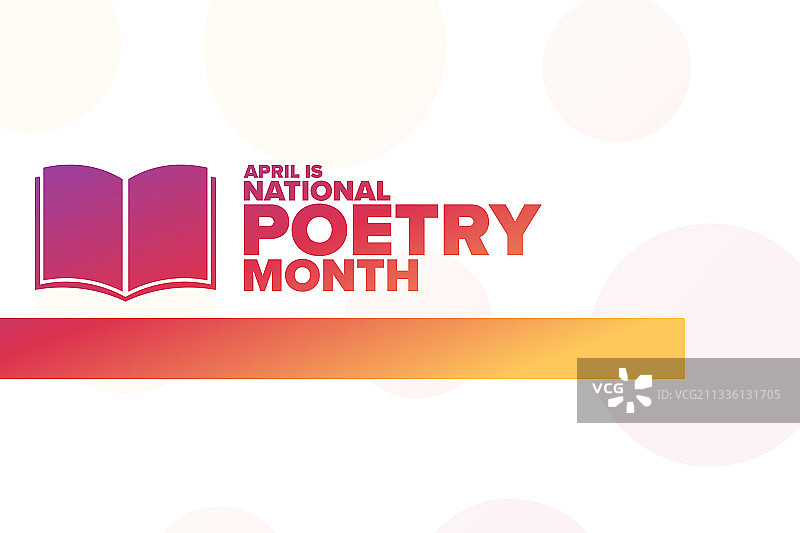 四月全国诗歌月节日概念图片素材