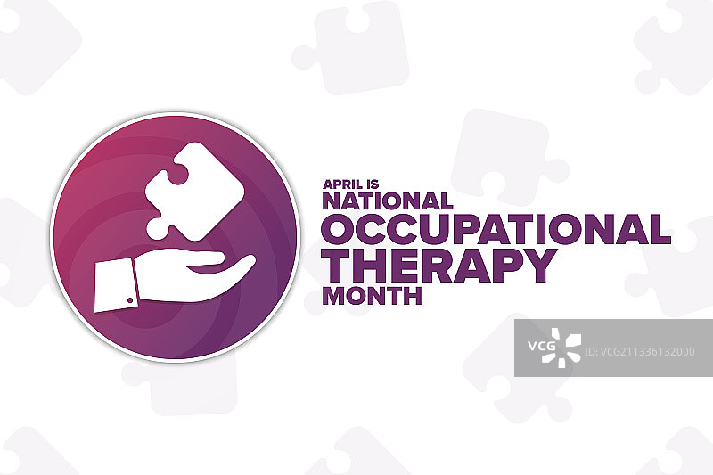 四月是全国职业治疗月图片素材
