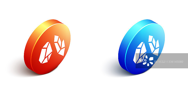 2.5D魔法石图标，白色背景图片素材