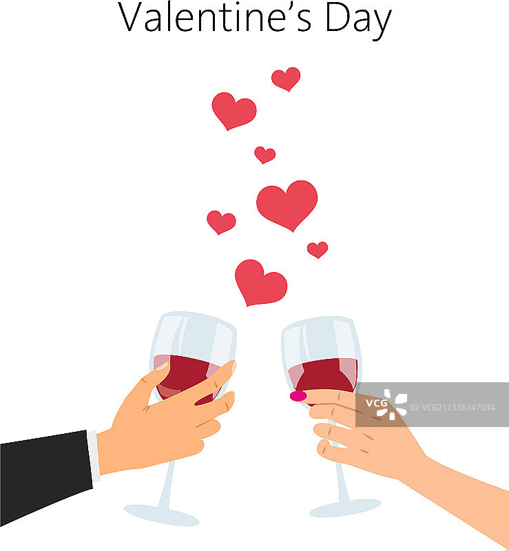 男人和女人举着红酒杯图片素材