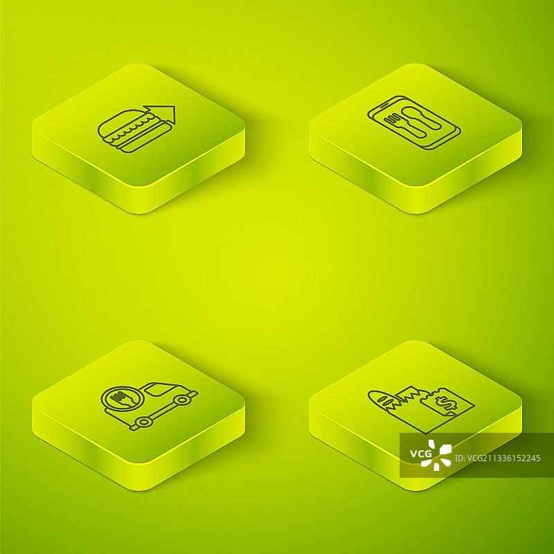 2.5D在线订购和快速配送套装图片素材