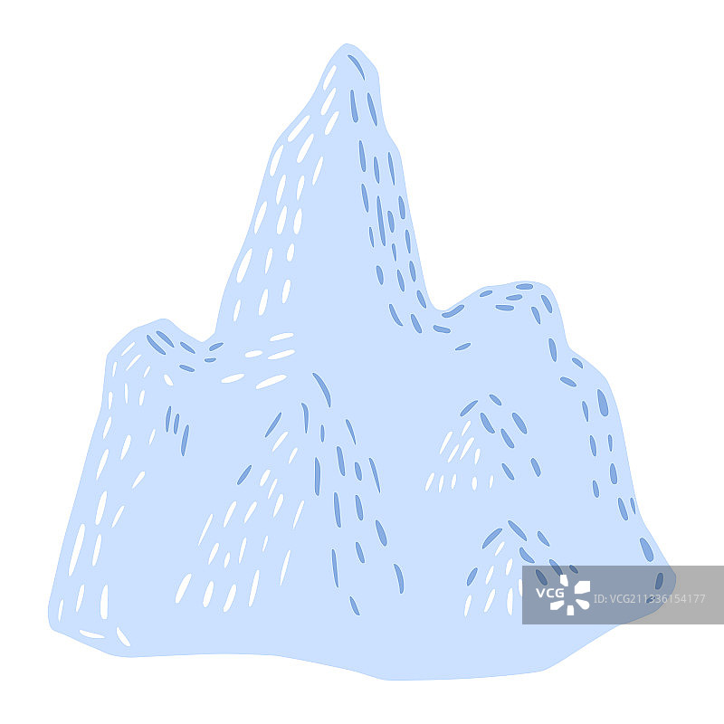 白色背景上的抽象冰山图片素材