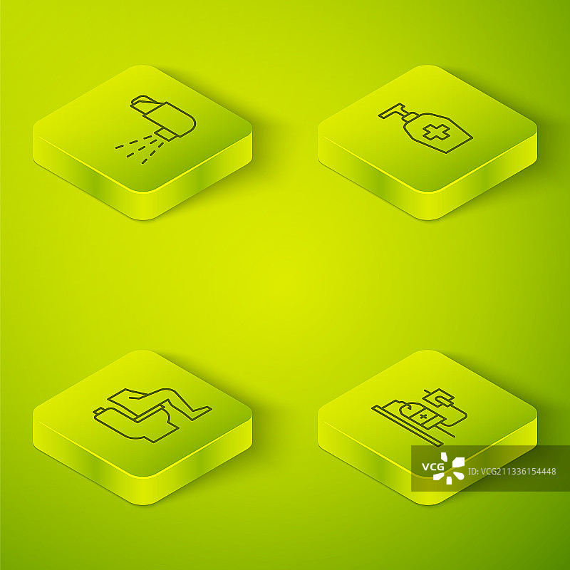 2.5D抗菌洗手液线条设计图片素材