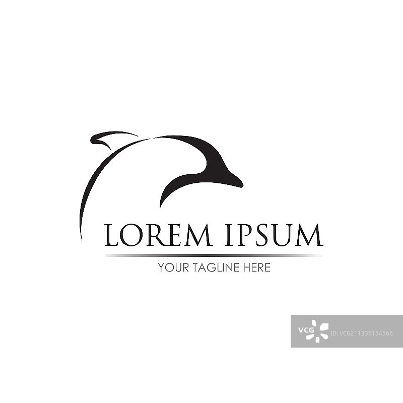 海豚Logo模板：跃起的海豚图片素材