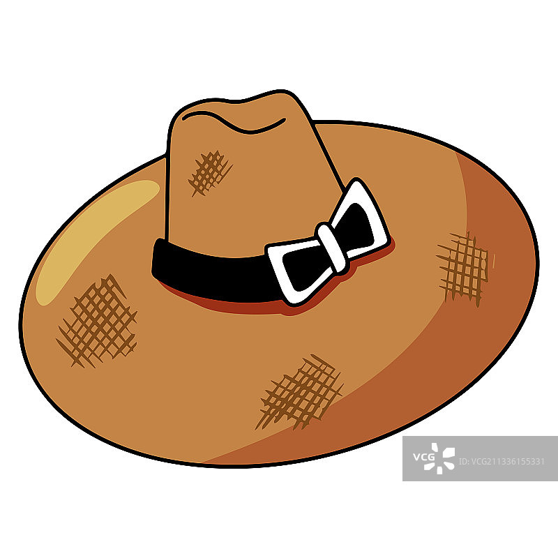 戴着夏日帽子的海滩女孩图片素材