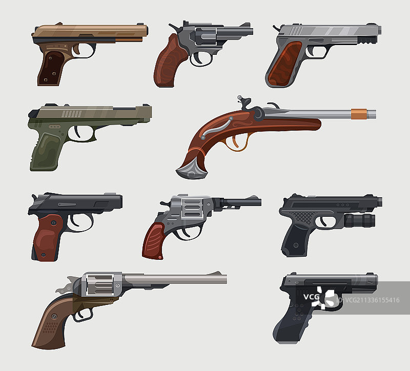 复古手枪左轮枪械图片素材