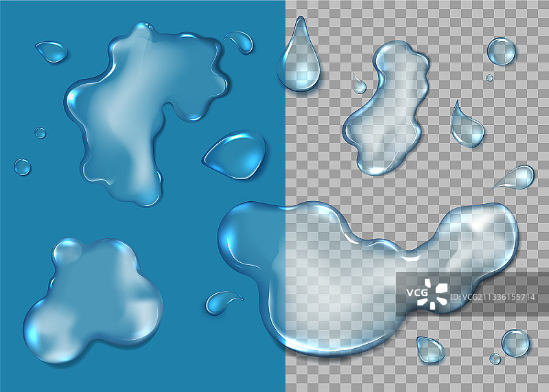 水坑集合顶视图（隔离）图片素材