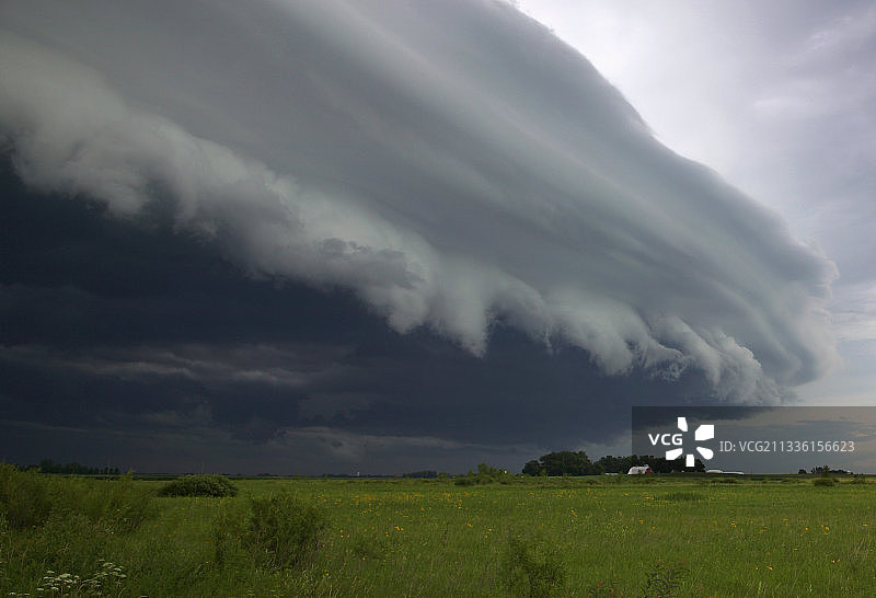 美国明尼苏达州的卷轴云图片素材