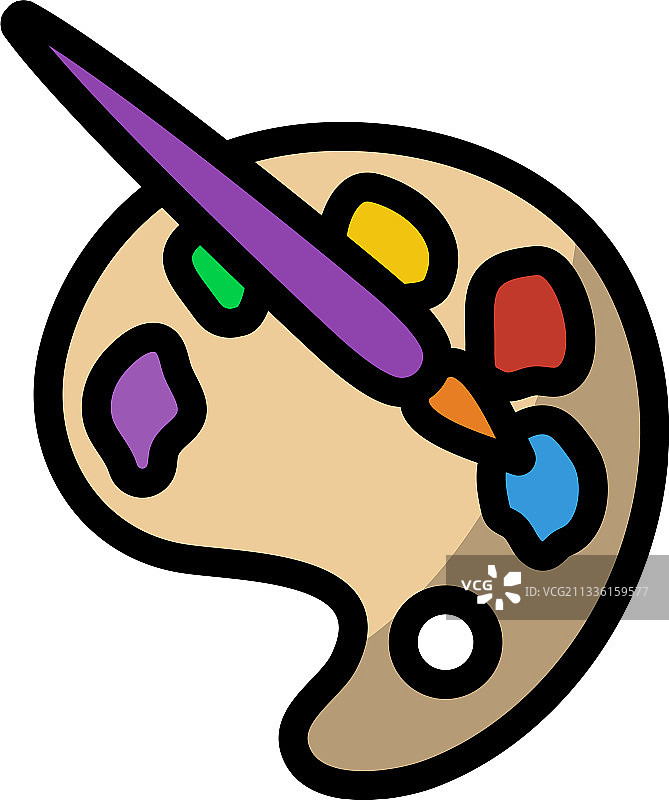 调色板玩具图标图片素材
