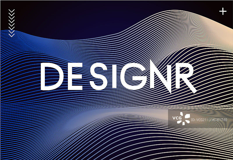 科技感抽象线条矢量插画海报图片素材